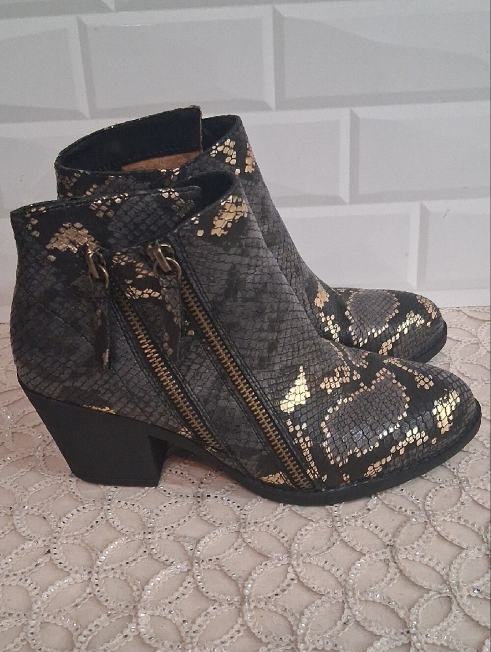 Muk Luks Yellowstone Yardley SnakePrint Ankle Boot